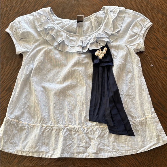 Vintage Anthropologie Lithe Blue Peter Rabbit blouse size 4 (Small) NWOT - Picture 2 of 9